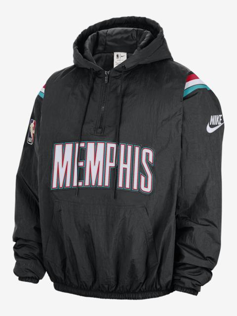 Nike Memphis Grizzlies Hardwood Classics Men's Nike Therma-FIT NBA 1/2-Zip Hoodie