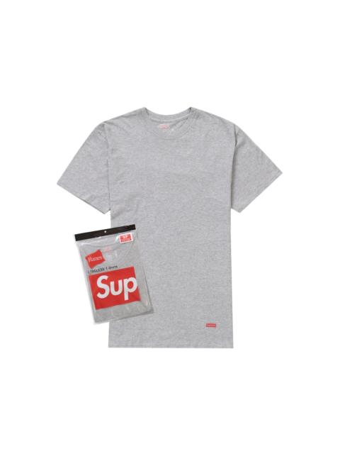 Supreme Supreme Hanes Tagless Tees (2 Pack) Heather Grey