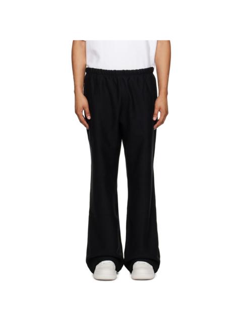 Alexander Wang Black Oversized Embroidered Logo Sweatpants