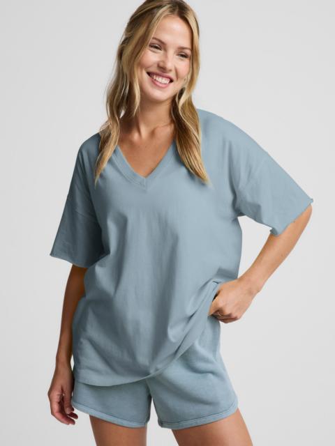 BEYOND YOGA SoftKnit Better Than Ever Oversized V-Neck Cotton Tee