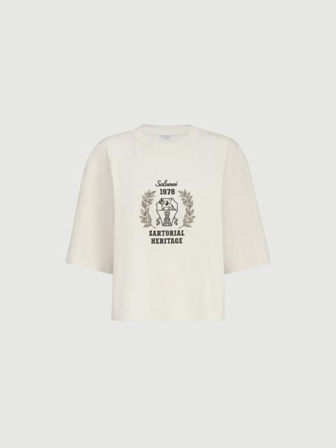 Brunello Cucinelli Cotton jersey t-shirt with embroidery
