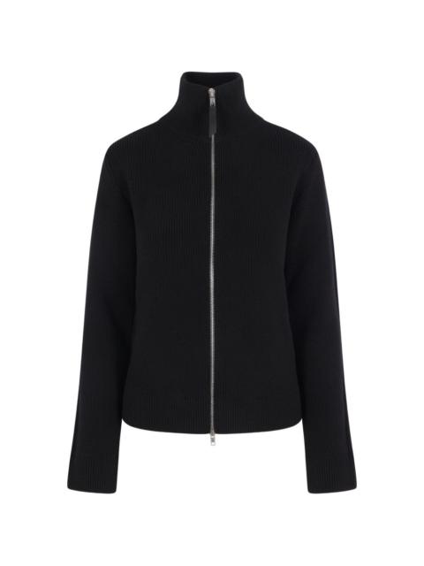 Maison Margiela ribbed-knit zip-up jacket