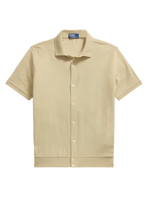 Polo Ralph Lauren Men's Honeycomb-Knit Cotton Polo Shirt - Coastal Beige