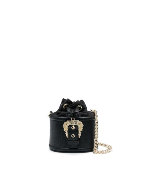 VERSACE JEANS COUTURE engraved-logo grained bucket bag