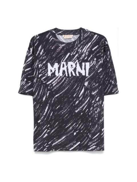 Scribble logo jersey T-shirt