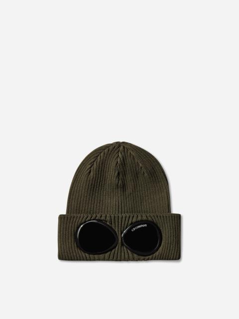 C.P. Company Cotton Goggle Beanie Ivy Green