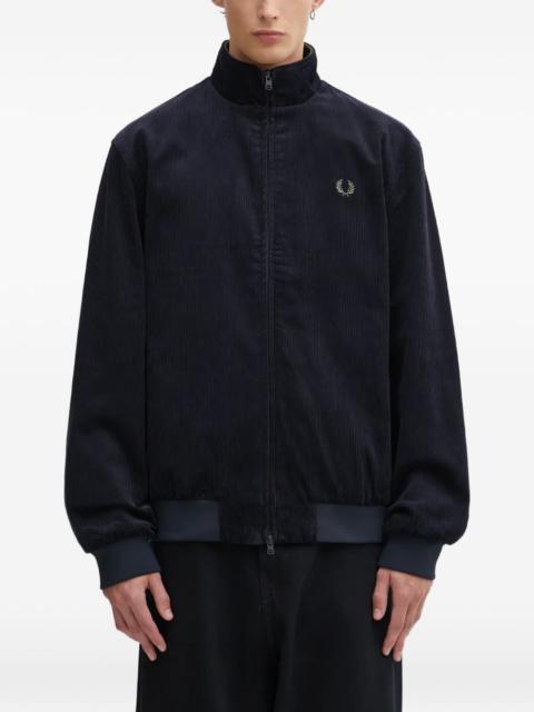 Fred Perry logo-embroidered corduroy jacket