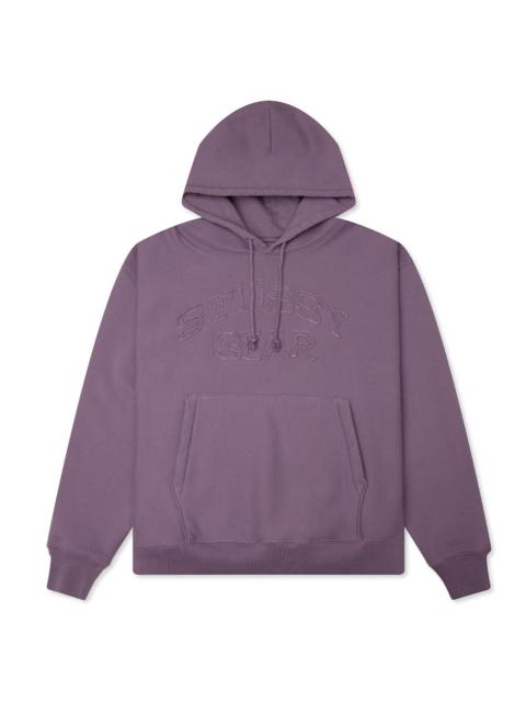 Stüssy GEAR APPLIQUE HOODIE - PURPLE