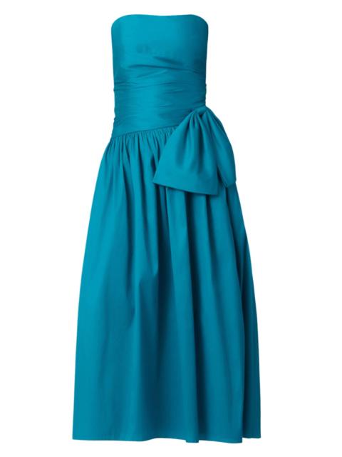 Shoshanna Women's Sonia Strapless Tea-Length Dress - Deep Sea