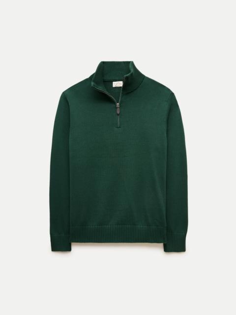 J.CREW Heritage cotton quarter-zip sweater