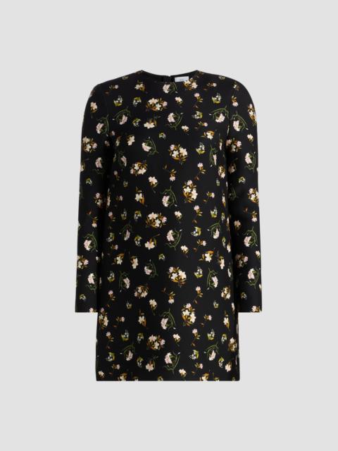 ADAM LIPPES Women's Tilley Floral Wool-Silk Mini Dress - Black Floral