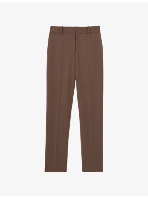 REISS Gabi slip-pocket slim-leg mid-rise woven trousers