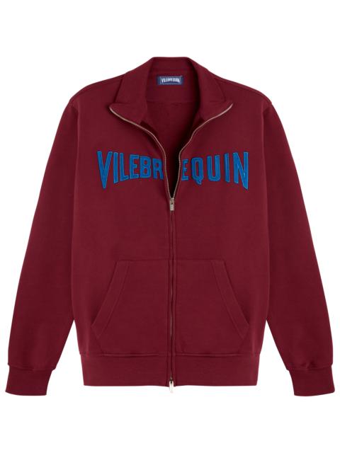 Vilebrequin Men Front Zip Sweatshirt Embroidered Logo Velvet Starlettes