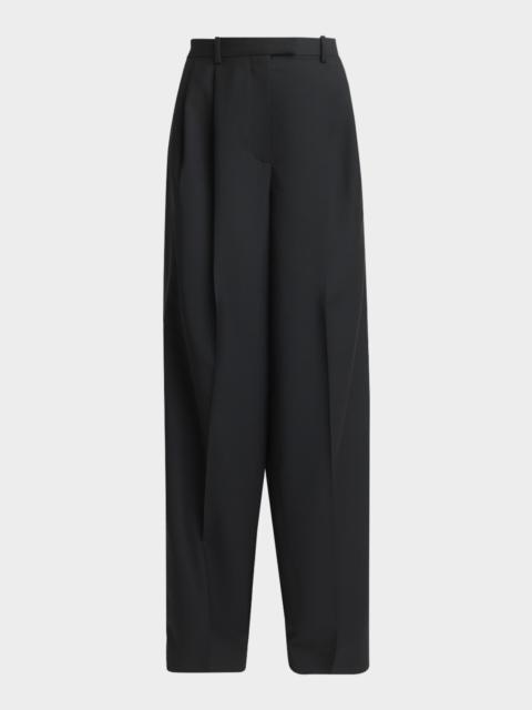 Givenchy Pleated Wool-Mohair Tuxedo Pants