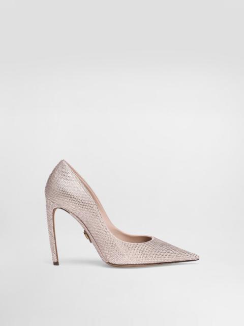 Dolce & Gabbana Devotion satin pumps with rhinestones