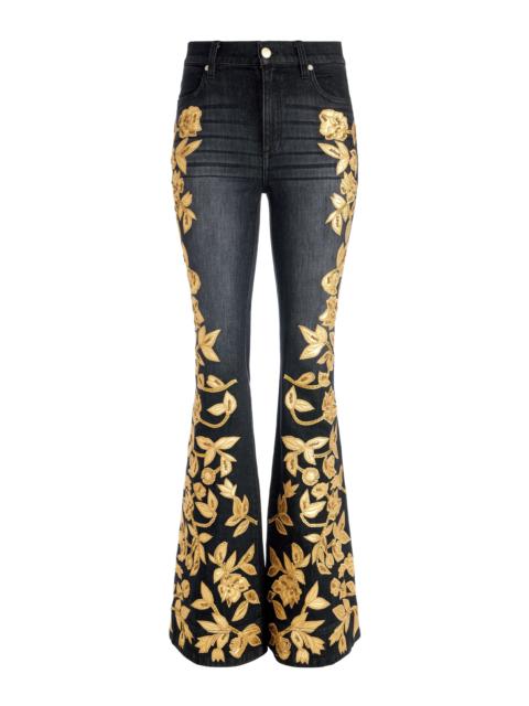 Alice + Olivia SB EMBELLISHED BELL JEAN