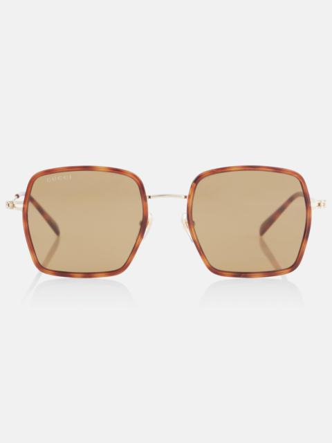 GUCCI Logo square sunglasses