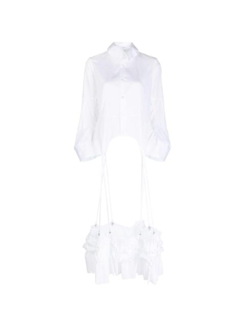 ruffled cotton garter shirt