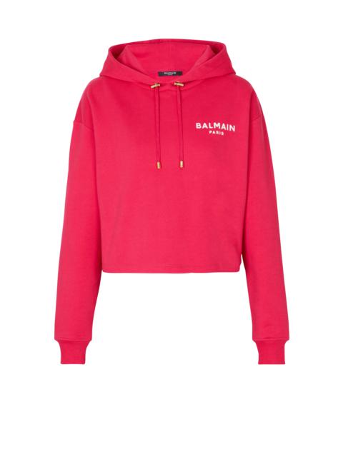 Balmain Flocked Balmain Paris hoodie