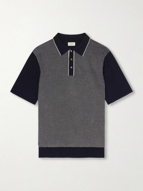 Hartford Jacquard-Knit Cotton Polo Shirt