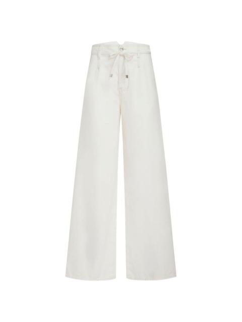 Etro belted high-rise wide-leg jeans