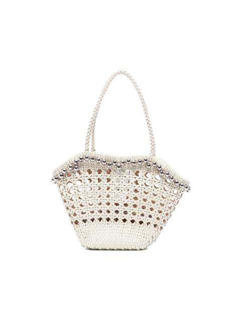OSOI Lip woven beaded shoulder bag