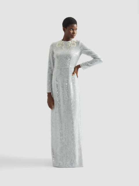 Erdem EMBELLISHED SEQUINS LONG SLEEVE GOWN