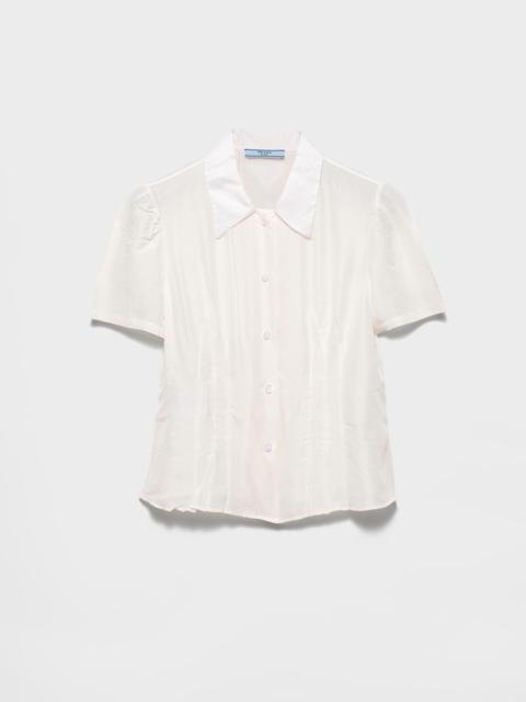 Prada Garment-dyed washed silk shirt