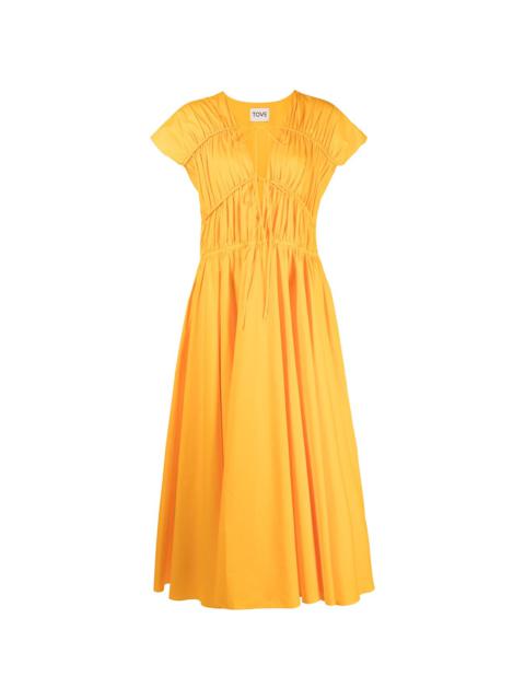 TOVE Ceres flared midi dress