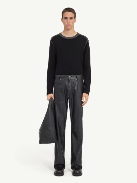 MM6 Maison Margiela Leather-effect trousers