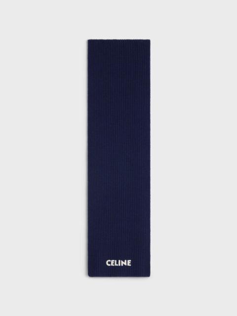 CELINE CELINE SCARF IN RIBBED WOOL
