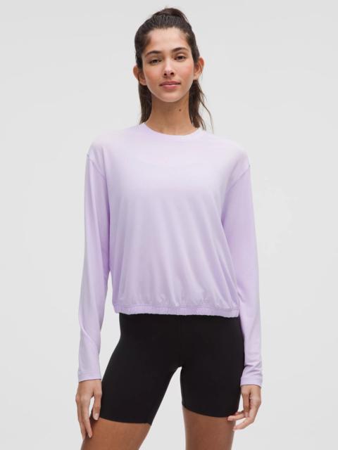 Jersey Training Elastic-Hem Long-Sleeve Shirt