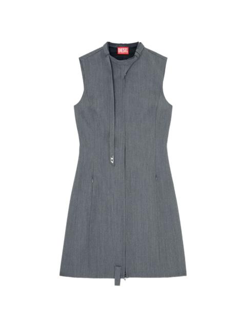 Diesel D-Ruvan sleeveless zip mini dress