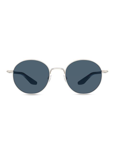 BARTON PERREIRA Men's Caster 50MM Round Sunglasses - Vintage Blue Silver