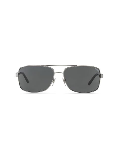 Burberry logo rectangle-frame sunglasses