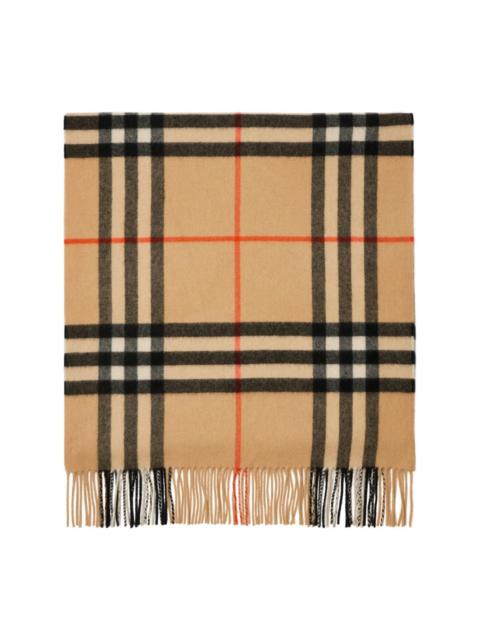 Burberry wide check cashmere scarf