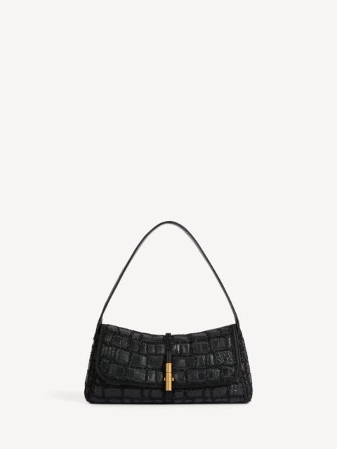 Balmain BALMAIN METROPOLIS bag in crocodile-effect leather with embroidery