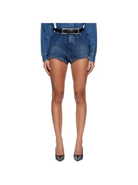 MUGLER Blue Denim Tailored Shorts