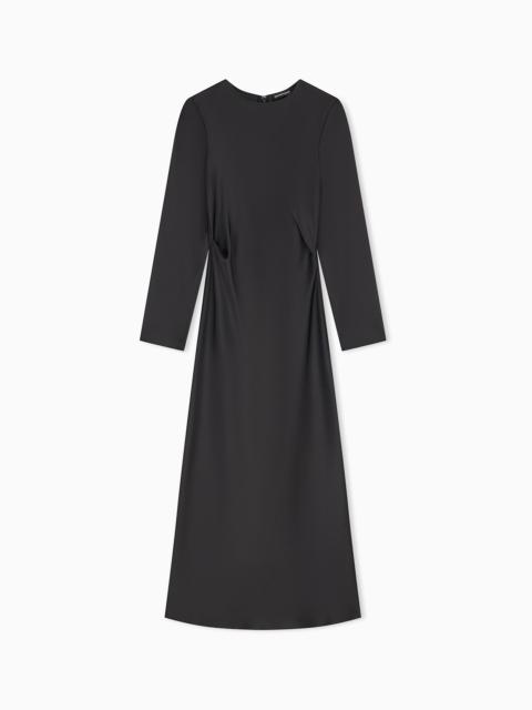 EMPORIO ARMANI DRESS IN TECHNO TWILL