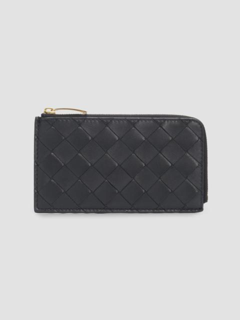Bottega Veneta Women's Intrecciato Leather Card Case - Tannin Gold