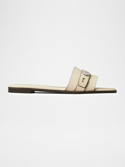 TORY BURCH Romy Leather Slide Sandals