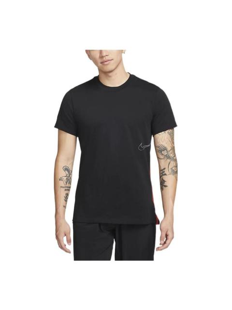 Nike Men's Nike Dri-FIT Logo Solid Color Training Sports Short Sleeve Black T-Shirt DM6669-010
