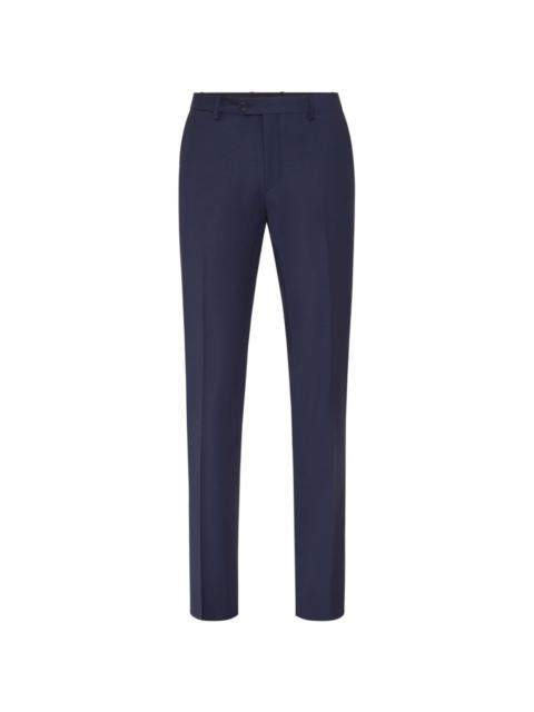 straight-leg wool-blend trousers