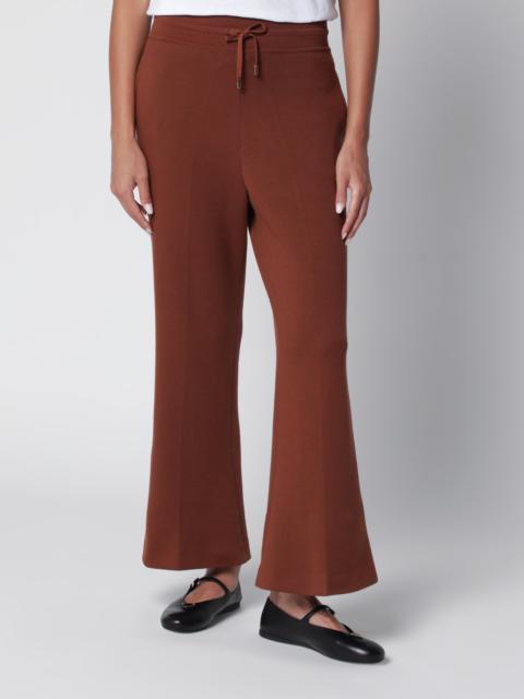 Loro Piana Viera red cotton and cashmere trousers