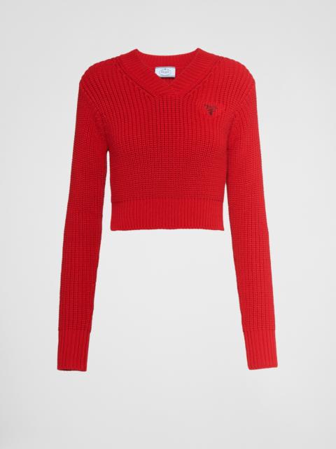 Prada Cotton crew-neck sweater