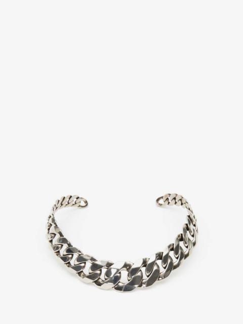 Alexander McQueen Women's Chain Choker in Antique Silver