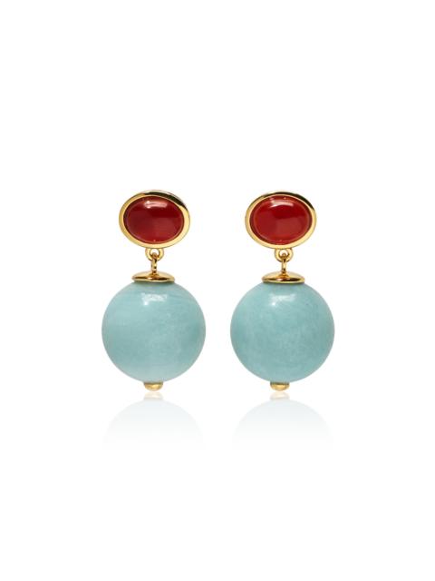LIZZIE FORTUNATO Umbria Earrings In Amazonite multi
