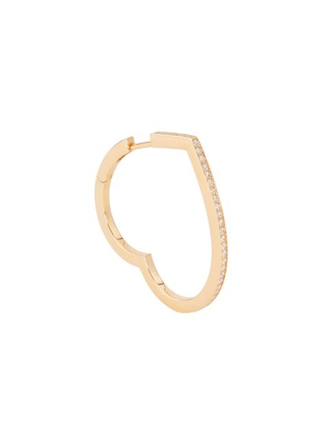 REPOSSI Women's Antifer 18K Rose Gold & 0.13 TCW Diamond Large Heart Hoop Earring - Rose Gold