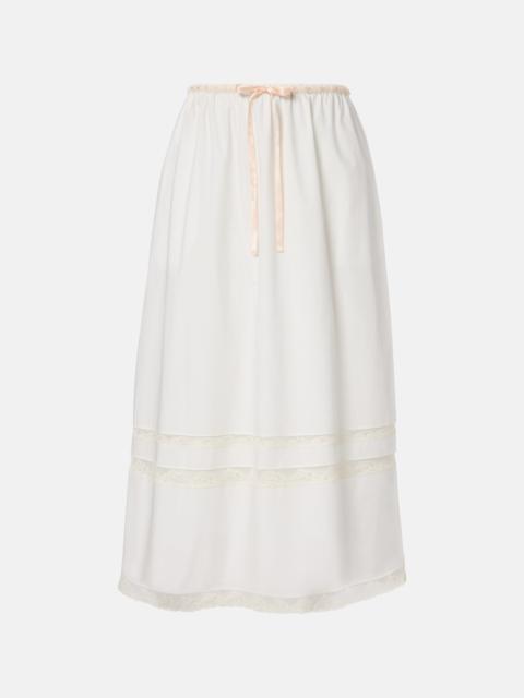 POSSE Alma lace-trimmed midi skirt