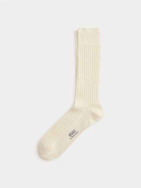 Polo Ralph Lauren Ribbed Merino Wool-Blend Dress Socks